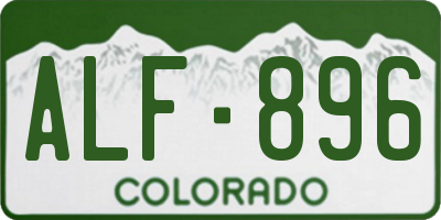 CO license plate ALF896
