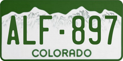 CO license plate ALF897
