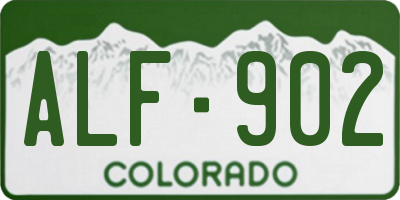 CO license plate ALF902
