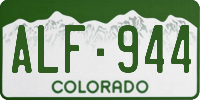 CO license plate ALF944