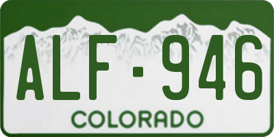 CO license plate ALF946