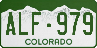 CO license plate ALF979