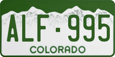 CO license plate ALF995