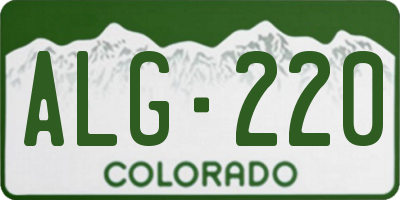 CO license plate ALG220