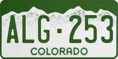 CO license plate ALG253