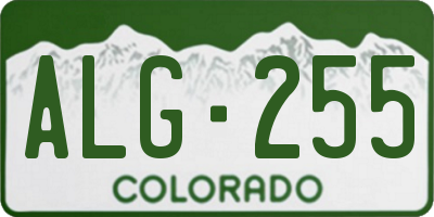 CO license plate ALG255
