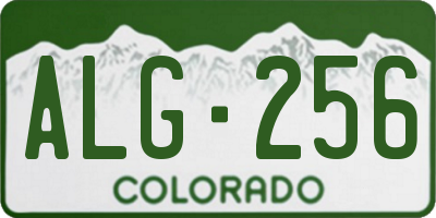 CO license plate ALG256
