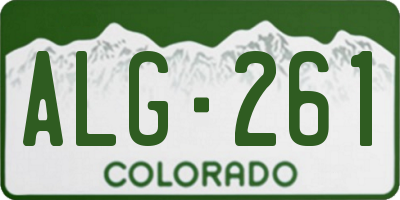 CO license plate ALG261