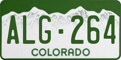 CO license plate ALG264