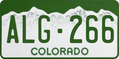 CO license plate ALG266