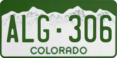 CO license plate ALG306