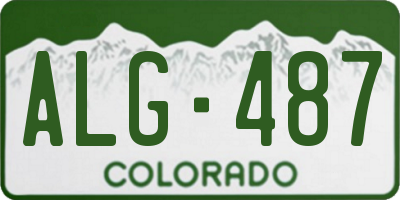 CO license plate ALG487