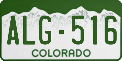 CO license plate ALG516