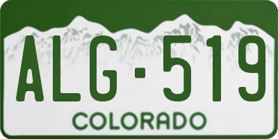 CO license plate ALG519