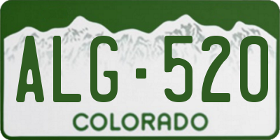 CO license plate ALG520