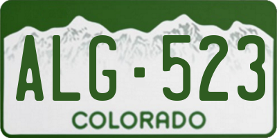 CO license plate ALG523