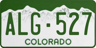 CO license plate ALG527