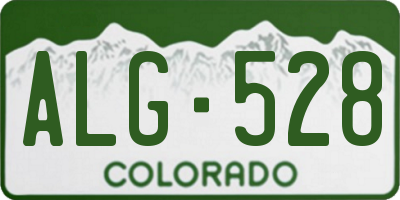 CO license plate ALG528
