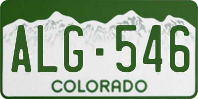 CO license plate ALG546