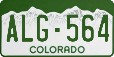 CO license plate ALG564