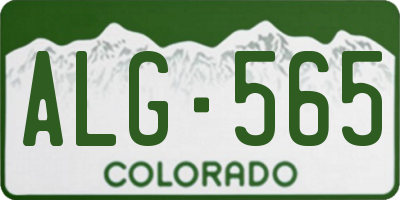 CO license plate ALG565
