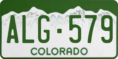 CO license plate ALG579