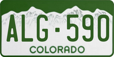 CO license plate ALG590
