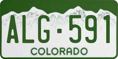 CO license plate ALG591