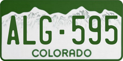 CO license plate ALG595