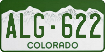 CO license plate ALG622