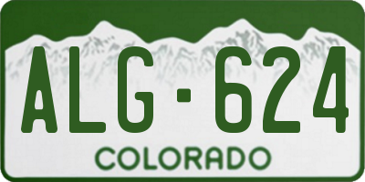 CO license plate ALG624
