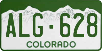 CO license plate ALG628