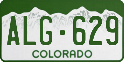 CO license plate ALG629