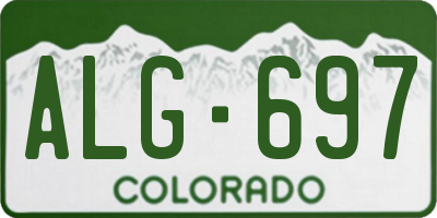 CO license plate ALG697