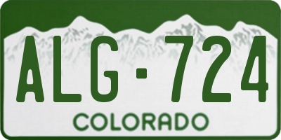 CO license plate ALG724