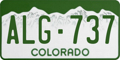 CO license plate ALG737