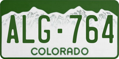 CO license plate ALG764