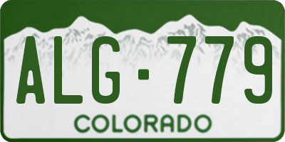 CO license plate ALG779