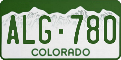 CO license plate ALG780