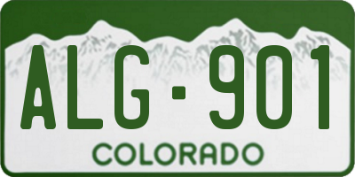 CO license plate ALG901