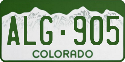 CO license plate ALG905
