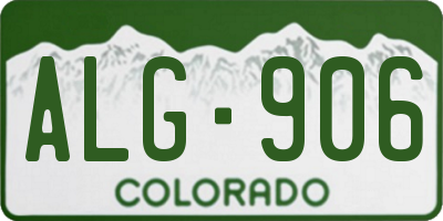 CO license plate ALG906