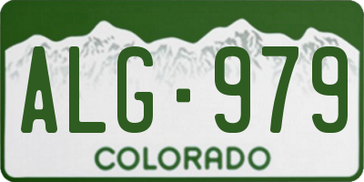 CO license plate ALG979