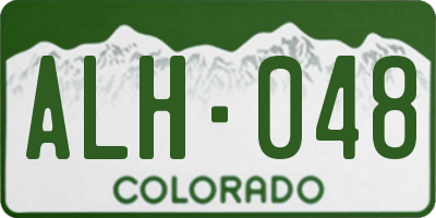CO license plate ALH048
