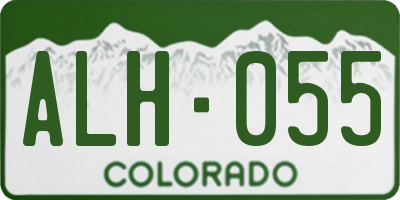 CO license plate ALH055