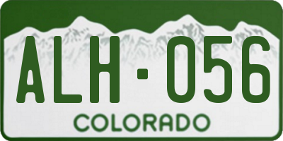 CO license plate ALH056