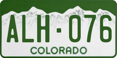 CO license plate ALH076