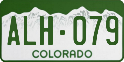 CO license plate ALH079