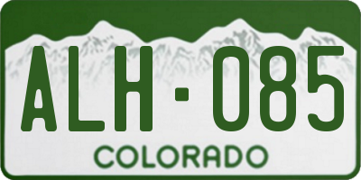 CO license plate ALH085