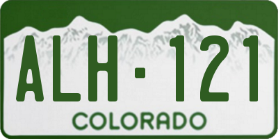 CO license plate ALH121